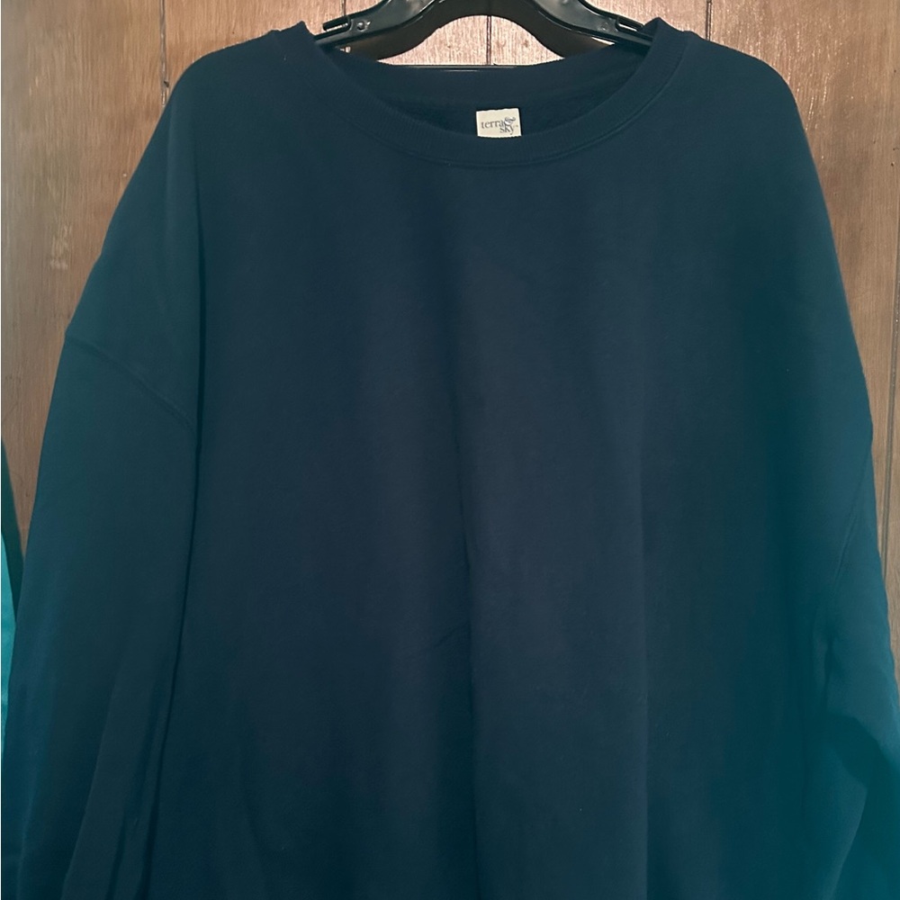 Terra & Sky Blue Crewneck Sweater Comfortable Casual Fit